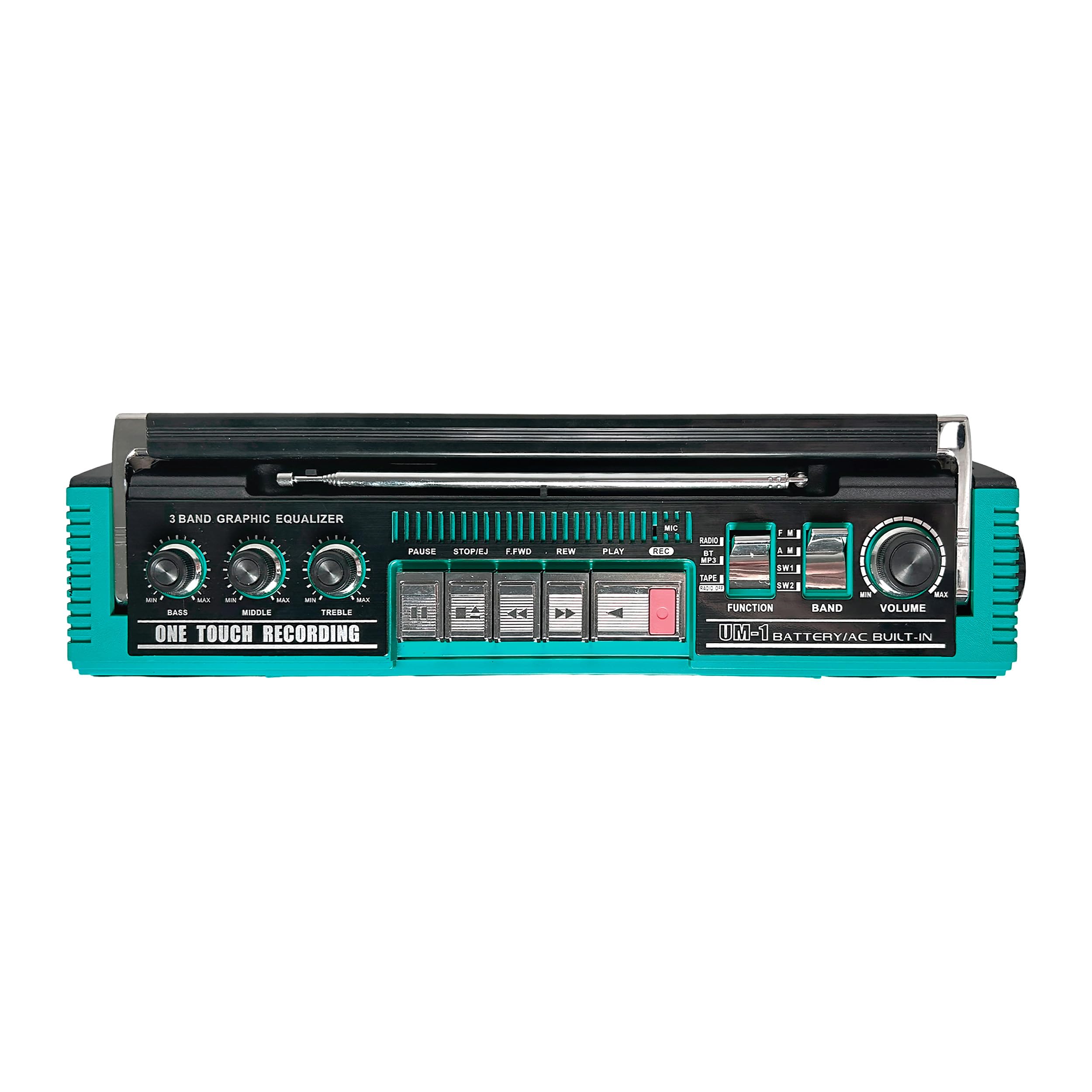 Amazon.com: QFX J-220BTTQ Aqua Turquoise Boombox MP3 Conversion